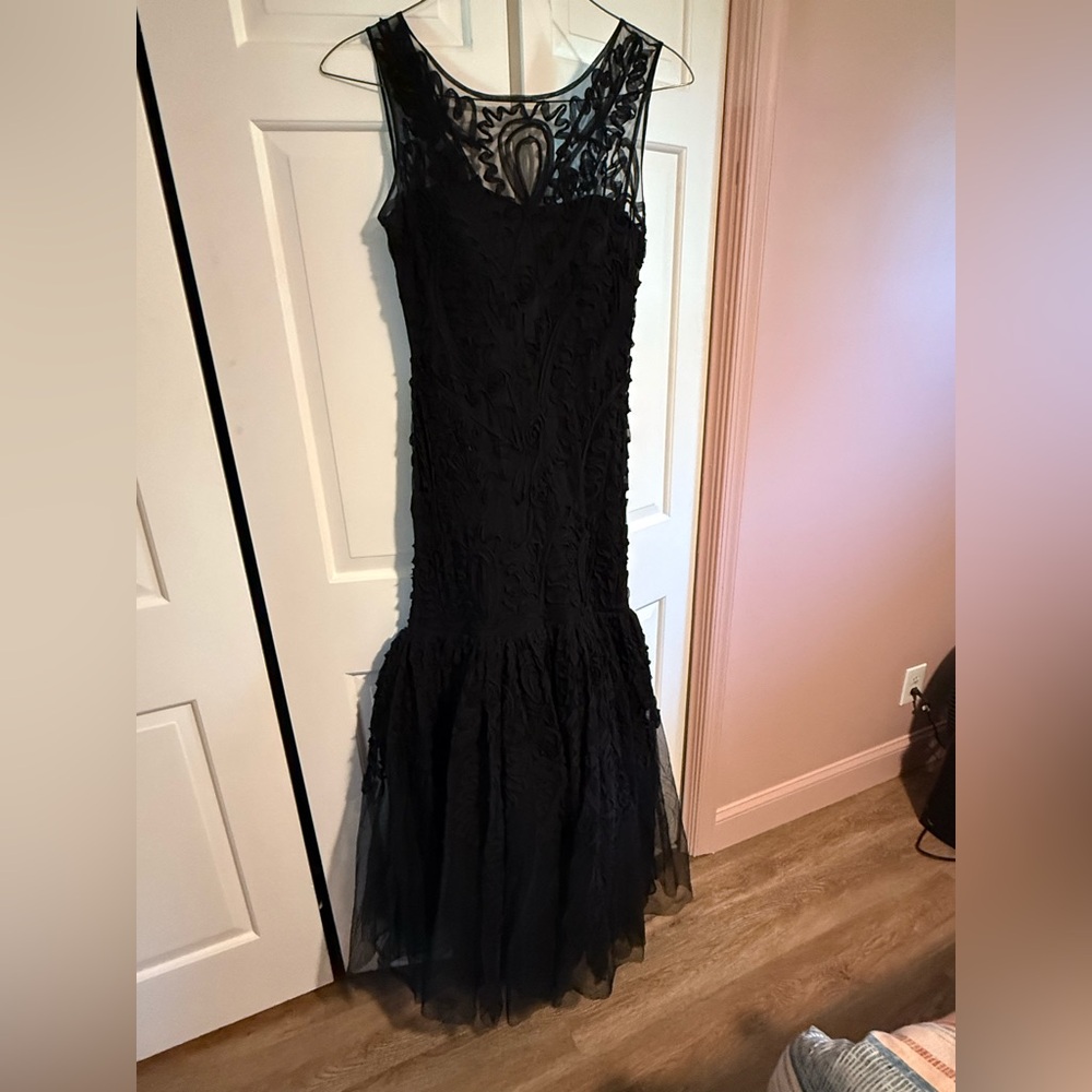 JS Collections Black Sleeveless Gown